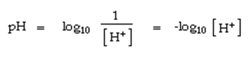 Expresión matemática del pH